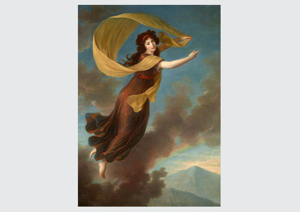 Elisabeth Vigée-Lebrun, Porträt der Fürstin Karoline von Liechtenstein (1768–1831), geb. Gräfin von Manderscheidt-Blankenheim, als Iris, 1793. Öl auf Leinwand, 216 x 271 x 20 cm
 - © LIECHTENSTEIN. The Princely Collections, Vaduz–Vienna