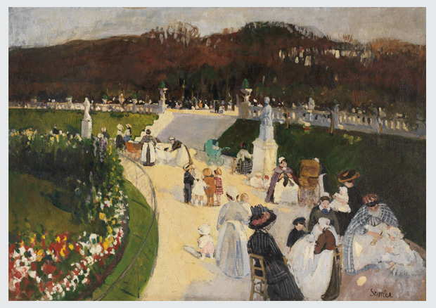 Martha Stettler, Luxembourg-Park in Paris, o. J., Öl auf Leinwand, 81 x 116,3 cm, Kunstmuseum Bern - 
