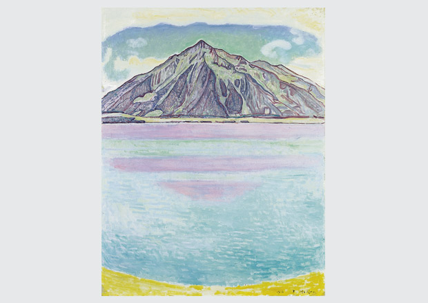 Ferdinand Hodler, Thunersee mit Niesen, 1910, Öl auf Leinwand, 105,5 x 83 cm. Privatsammlung Schweiz - © Peter Schälchli, Zürich