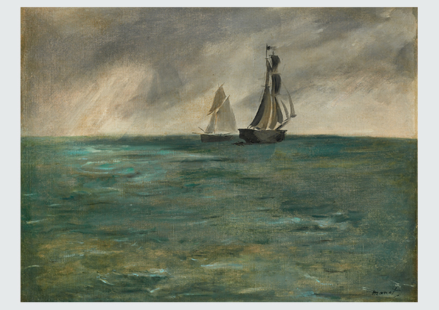 Édouard Manet, Marine, Temps d’orage (Stürmische See), 1873, Öl auf Leinwand, 55 x 72.5 cm. Kunstmuseum Bern, Legat Cornelius Gurlitt 2014
 - © Mick Vincenz © Kunstmuseum Bern und Kunst- und Ausstellungshalle der Bundesrepublik Deutschland GmbH