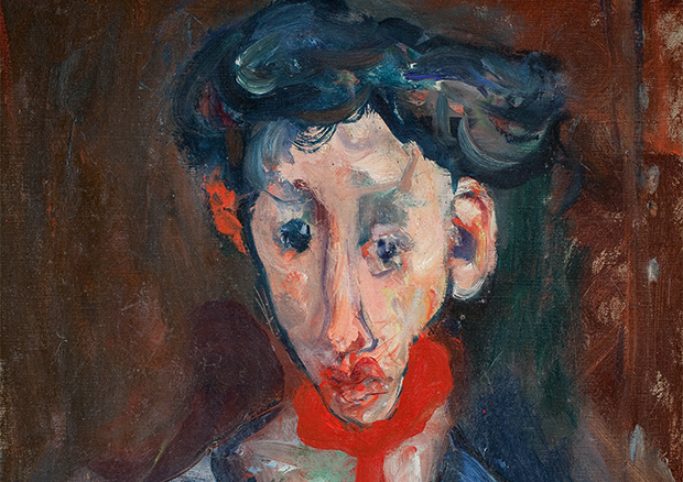 Chaïm Soutine, Le tzigane, 1926, Oil on canvas, 46 x 38 cm, Statens Museum for Kunst, Kopenhagen, open.smk.dk, public domain - 