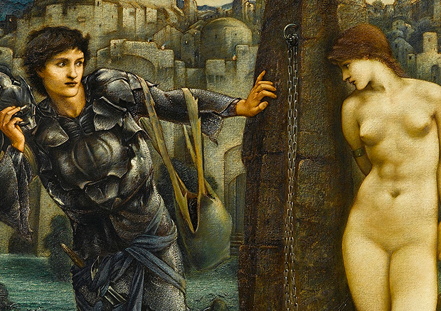 Edward Burne-Jones
Der Schicksalsfelsen,
1885–1888,
Öl auf Leinwand,
155 x 130 cm
Staatsgalerie Stuttgart - © Foto: Staatsgalerie Stuttgart