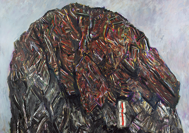 Wilfrid Moser, Signe de piste I, 1983, Acryl und Öl auf Leinwand, 194 x 192, Stiftung Wilfrid Moser - © Stiftung Wilfrid Moser