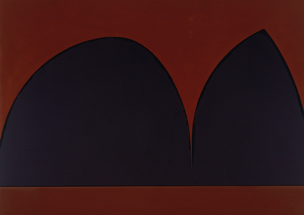 Suzan Frecon
composition with red
earth and red earth,
2005
Oil on linen
108 x 87 3/8 inches
 - © Courtesy of the artist and Peter Blum Gallery