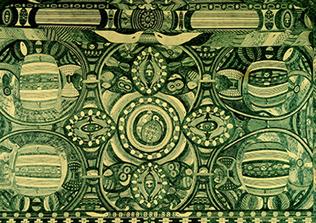 Adolf Wölfli (1864-1930)
Katholische
Geisteszentrale in Rom,
1905
Bleistift auf Zeitungspapier
74,5 x 99,5 cm
A9226 - © Adolf Wölfli-Stiftung, Kunstmuseum Bern