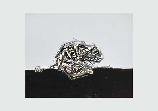 Antonio Saura: Le chien de Goya n°2 (1985), Öl auf Leinwand, 195 × 245 cm. - © succession antonio saura, © 2012, ProLitteris, Zürich
