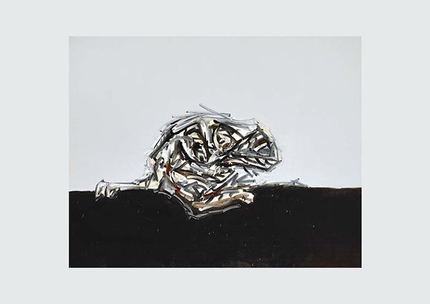 Antonio Saura: Le chien de Goya n°2 (1985), Öl auf Leinwand, 195 × 245 cm. - © succession antonio saura, © 2012, ProLitteris, Zürich.
