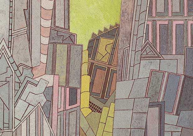 Firenze I., Berlin, 27. Januar 1932. Deckfarben, 40 x 30 cm Blattmasse. - © Kunstmuseum Bern, Schenkung Otto Nebel.