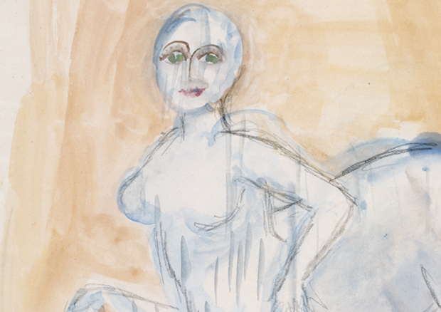 Meret Oppenheim , Kentaurin auf dem Meeresgrund, 1932. Bleistift und Aquarell, 25 x 17,5 cm. Privatsammlung, Schweiz - © 2012, ProLitteris, Zürich