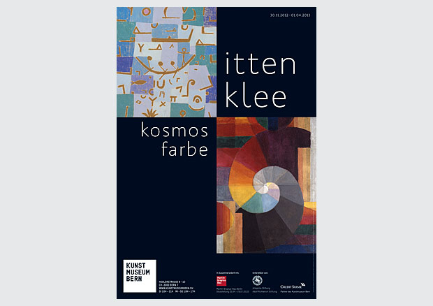 Paul Klee, Legende vom Nil, 1937. Pastell auf Baumwolle, auf Kleisterfarbe, auf Jute, auf Keilrahmen, 69 x 61 cm (Ausschnitt), Hermann und Margrit Rupf-Stiftung, Kunstmuseum Bern.
Johannes Itten, Begegnung, 1916. Öl auf Leinwand, 105 x 80 cm, Kunsthaus Zürich © 2012, ProLitteris, Zürich - 