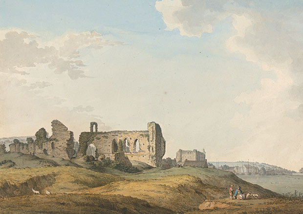 Samuel Hieronymus Grimm, Haverfordwest, 1791, Tinte und Aquarell über Graphit, 24,1 x 34,3 cm, New Haven, Yale Center for British Art, Paul Mellon Collection - 